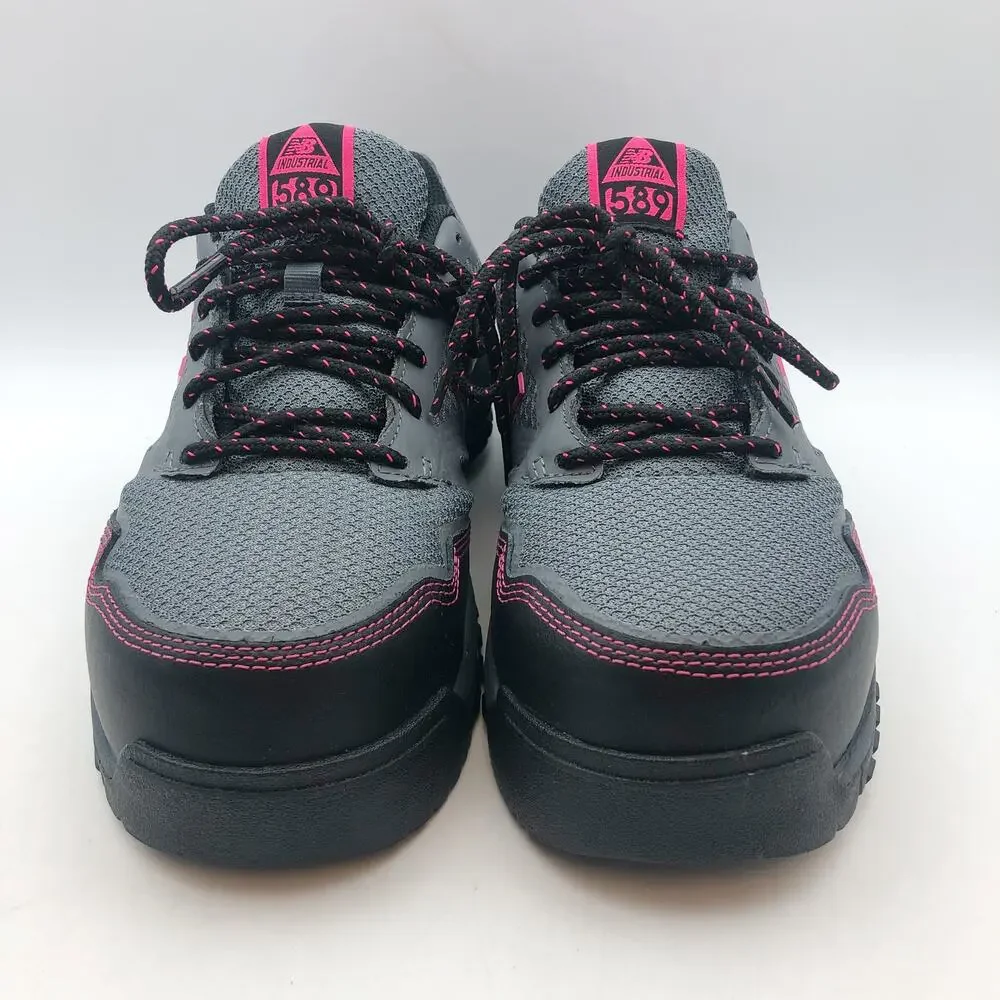 New Balance Women 589v1 Athletic Work Shoes 10 Wide Gray Pink Comp Toe EH SR NIB